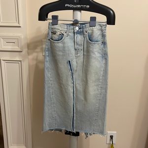 Polo Ralph Lauren Jean Skirt with frayed hem. Various sizes